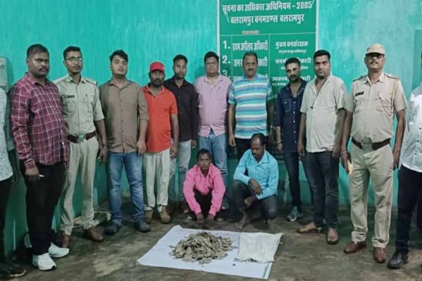 वन विभाग की टीम ने दो तस्करों को किया गिरफ्तार, 6 किलो पैंगोलिन की स्केल जब्त
